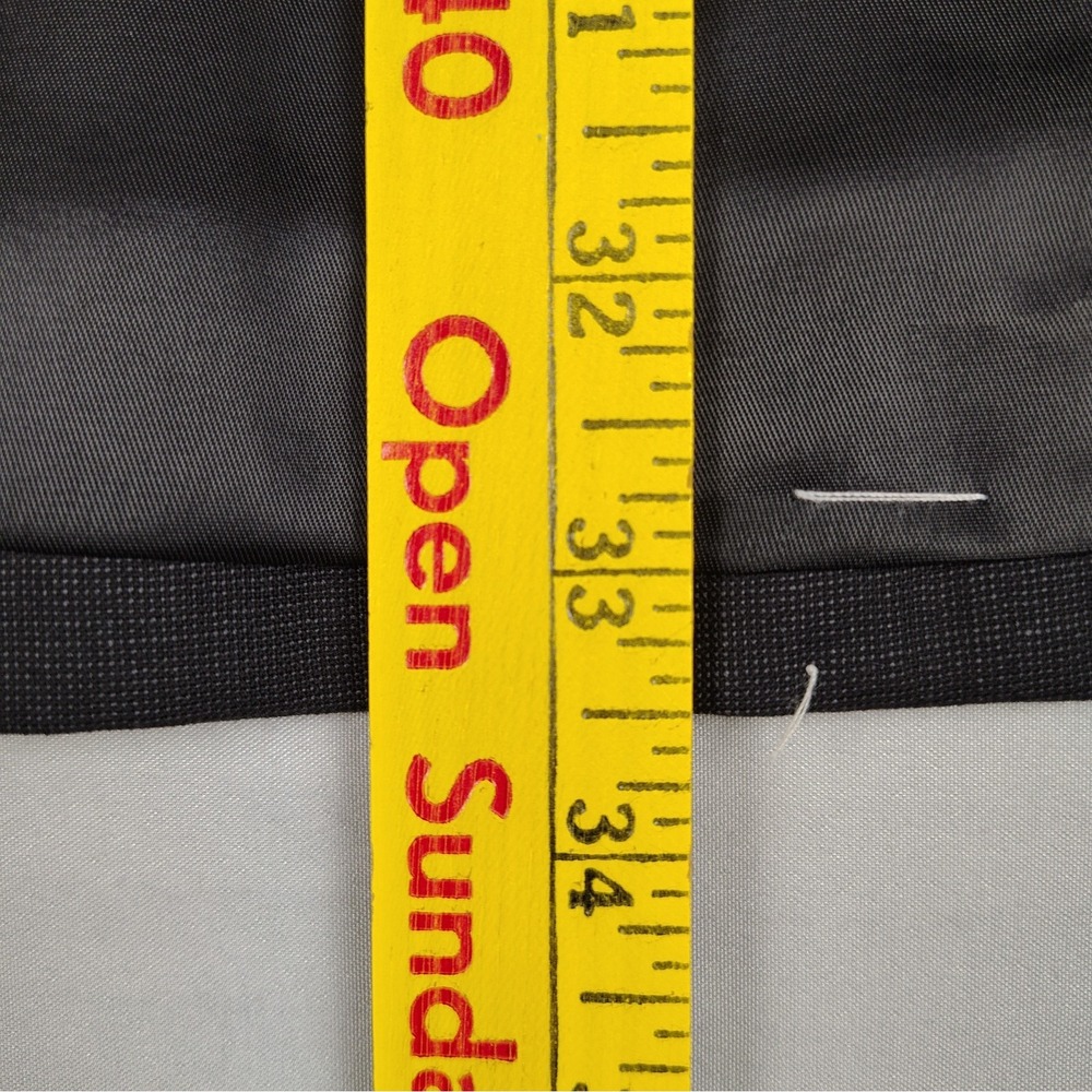 Jos A Bank Mens 50L Charcoal Gray 100% Wool 2 Piece Suit 45 Waist Unhemmed Pants - Picture 6 of 16
